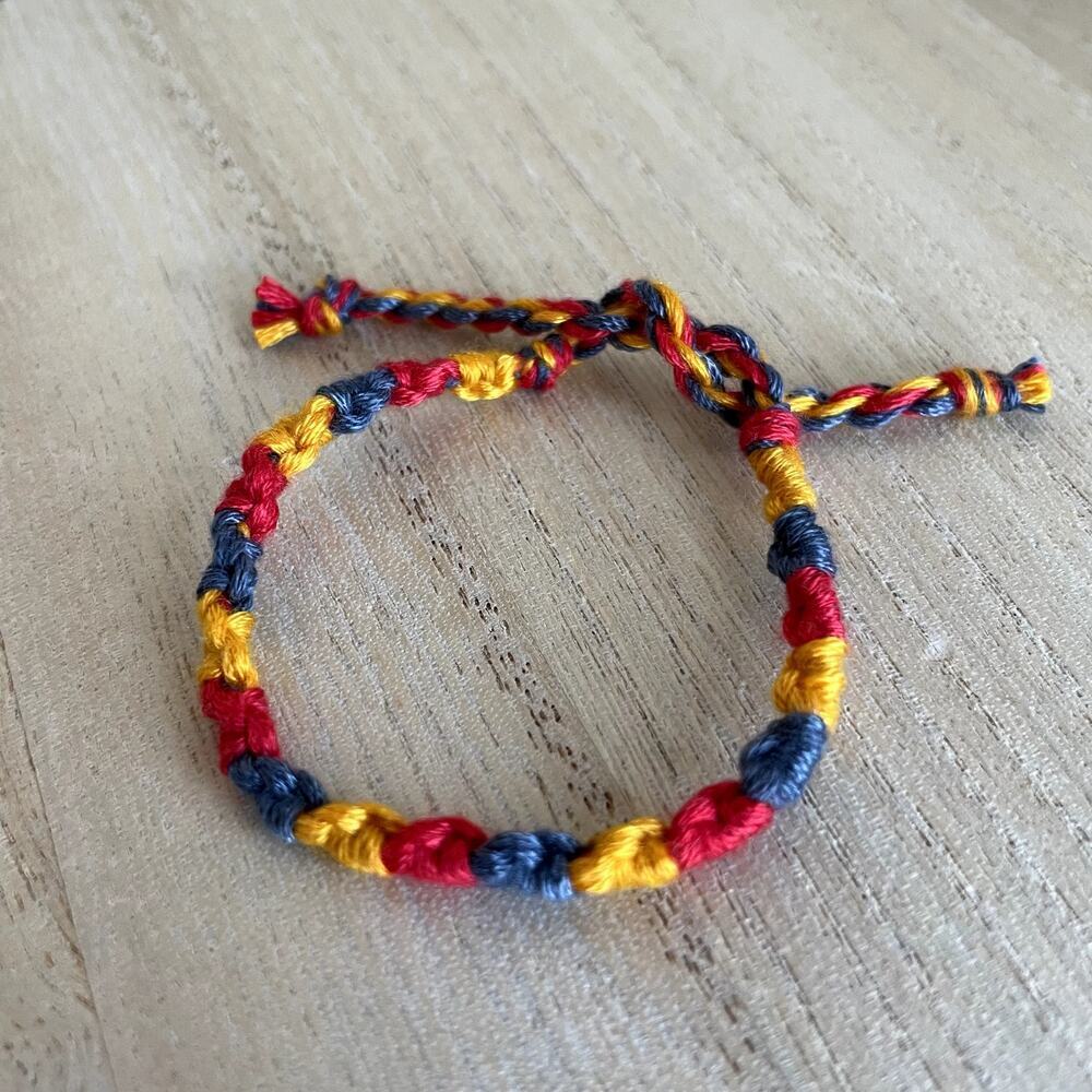 Rochelle Bracelet, anklet, trendy, comfortable, tie, embroidery thread, woven, g
